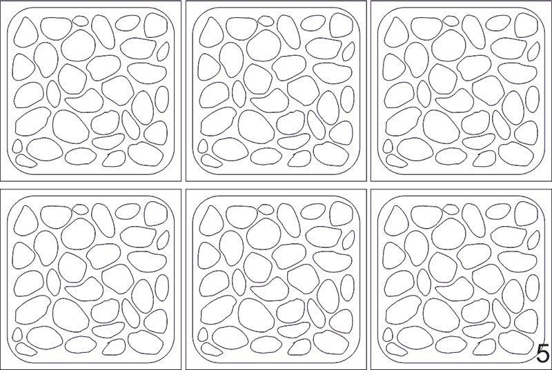 Трафарет камешки