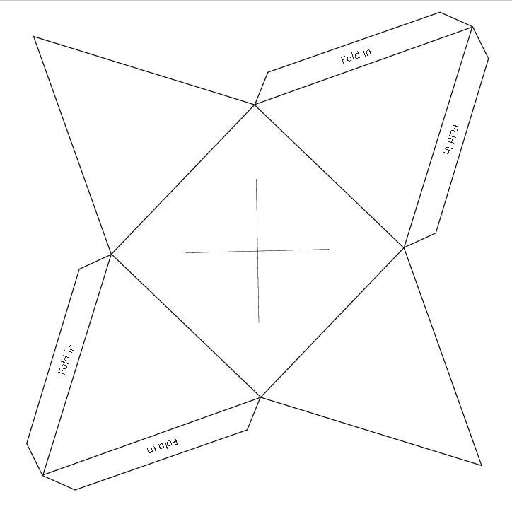 Развёртка пирамиды для склеивания
