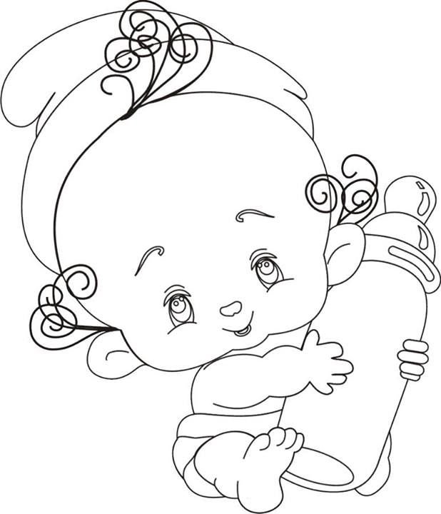 Раскраска младенец
