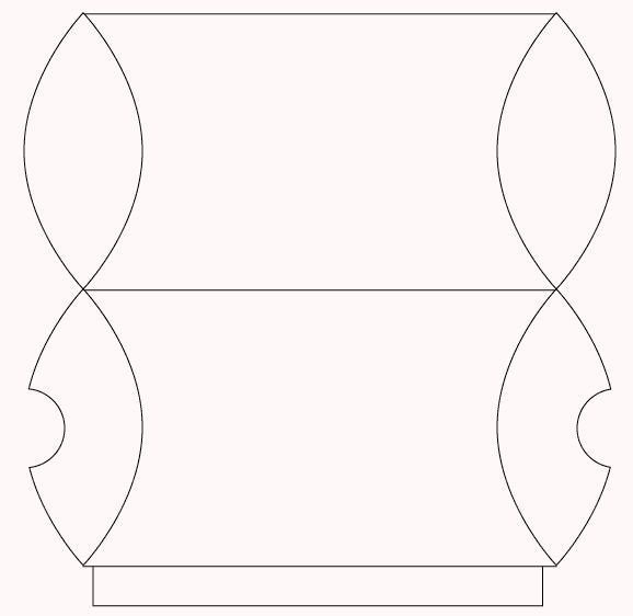 Трафарет упаковки для подарка