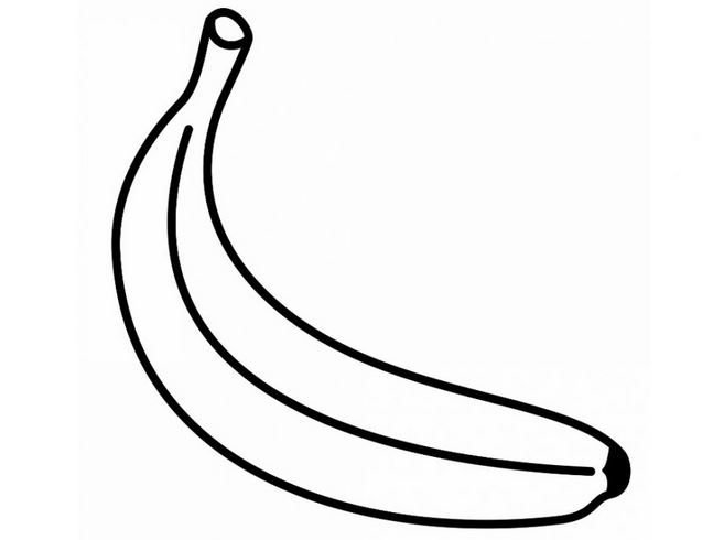 Рисунок банана для раскрашивания