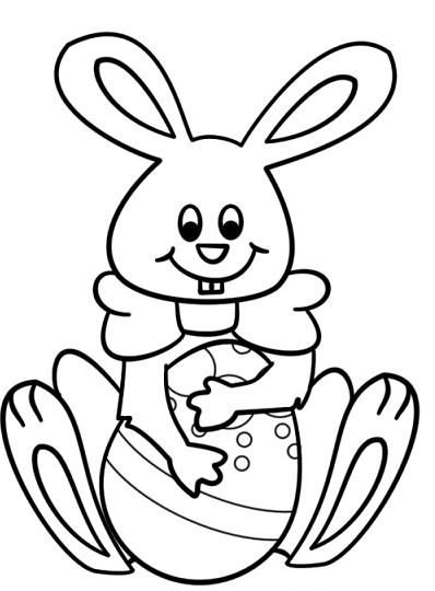 Пасхальный заяц раскраска