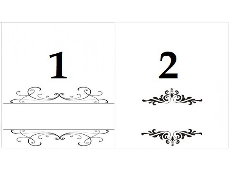 Таблички с номерами столов