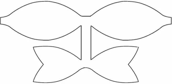 Бант из бумаги шаблон