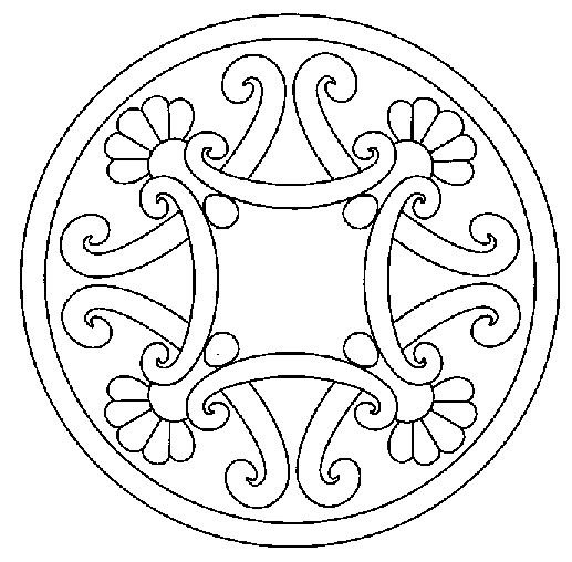 Орнамент в круге легкий