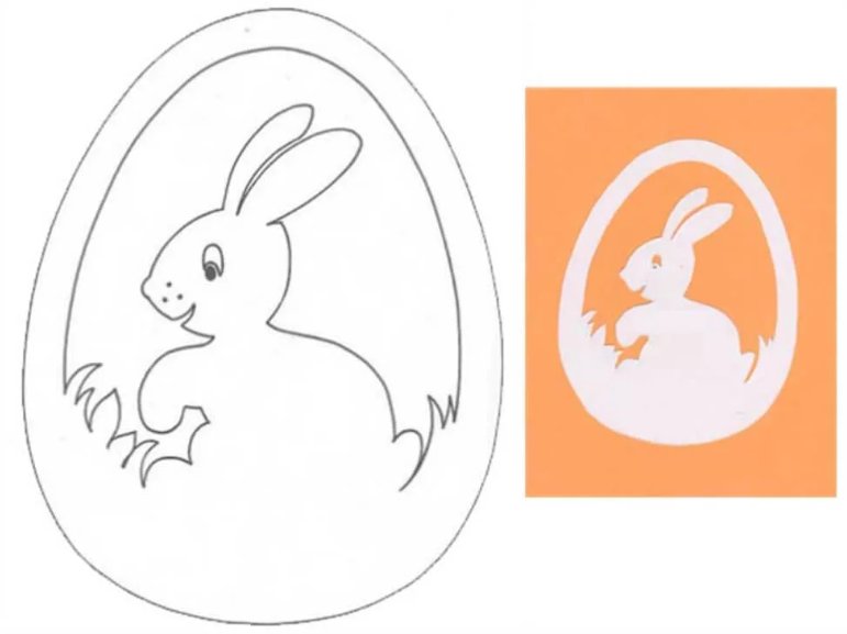 Пасхальный трафарет для вырезания