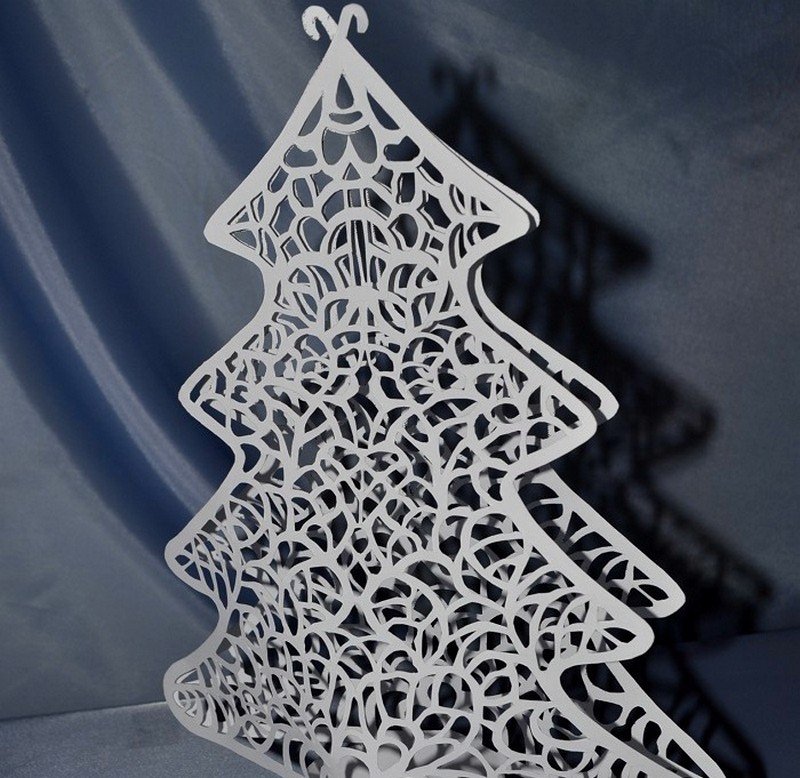 Объемная ажурная елка