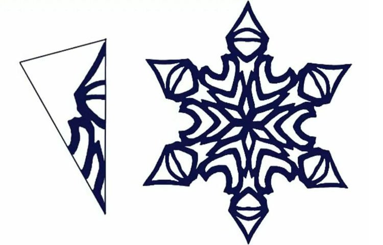Снежинки из бумаги трафареты