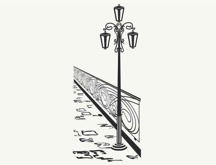 Фонарь уличный на столб