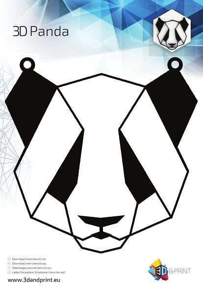 Трафареты для 3д ручки Панда
