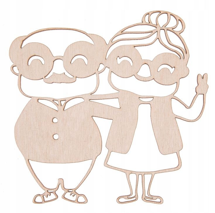 Трафарет бабушки и дедушки