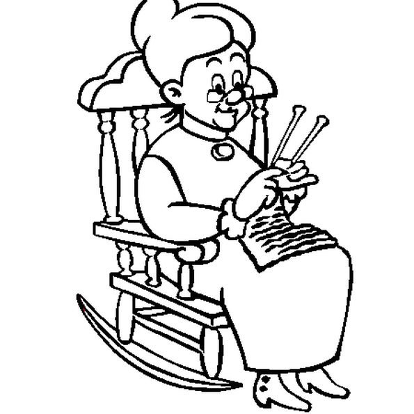 Бабушка раскраска для детей