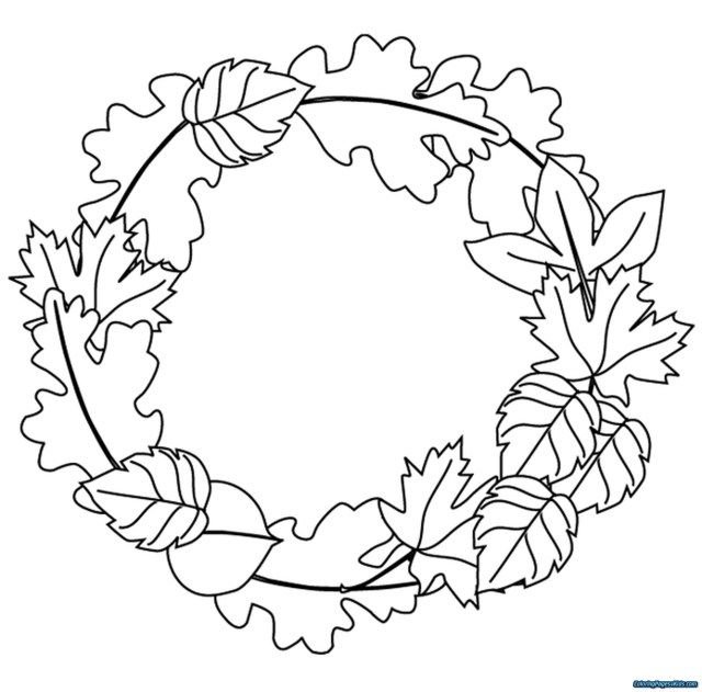 Венок из осенних листьев