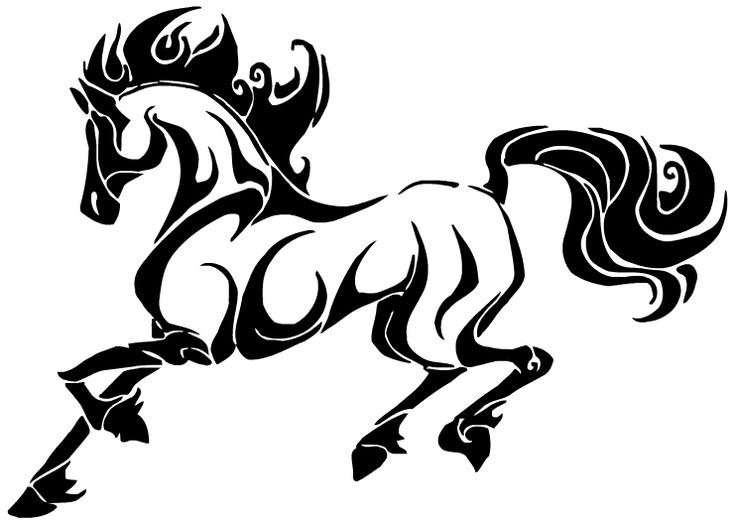 Трафарет лошади