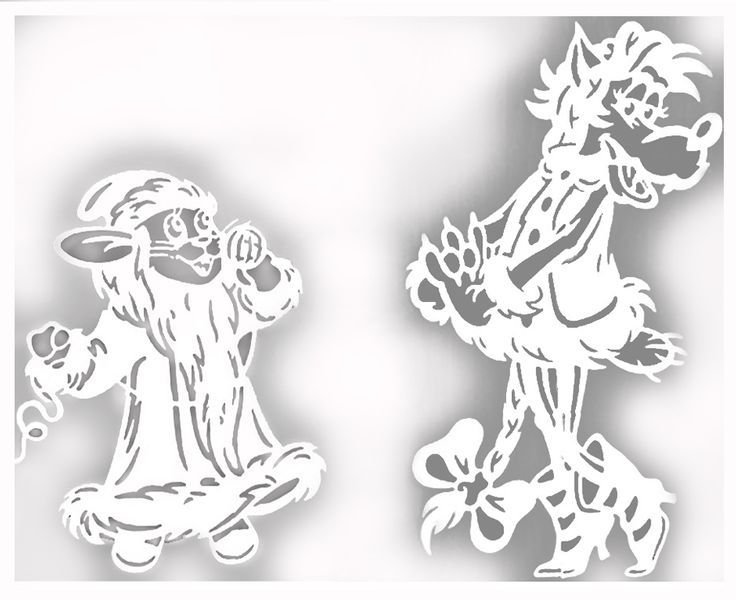 Новогодние вырезки на окна 2023 года