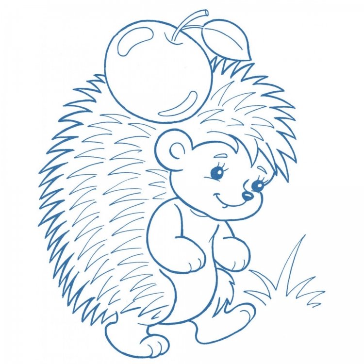 Картинка Ёжика для детей раскраска