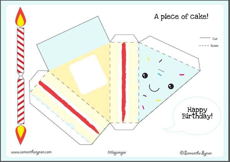 Развертка бумажного торта