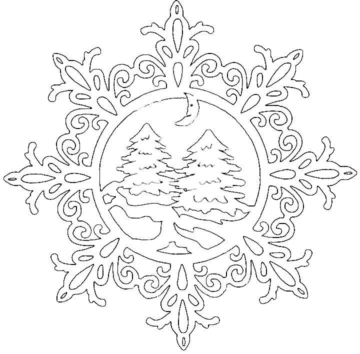 Новогодние вытанки снежинки