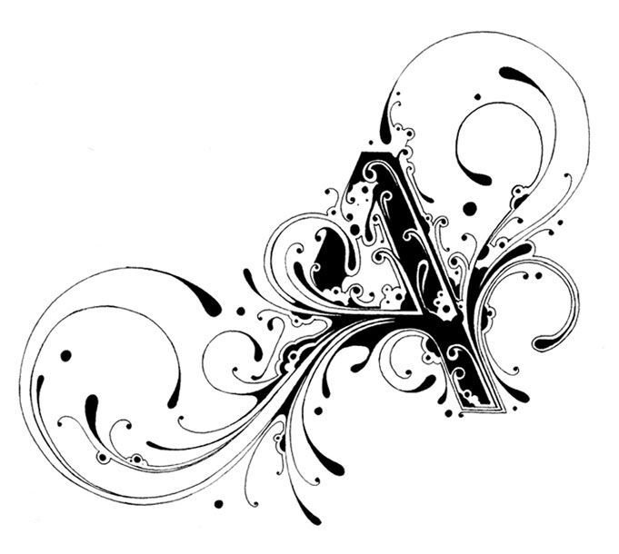 Буквы с узорами