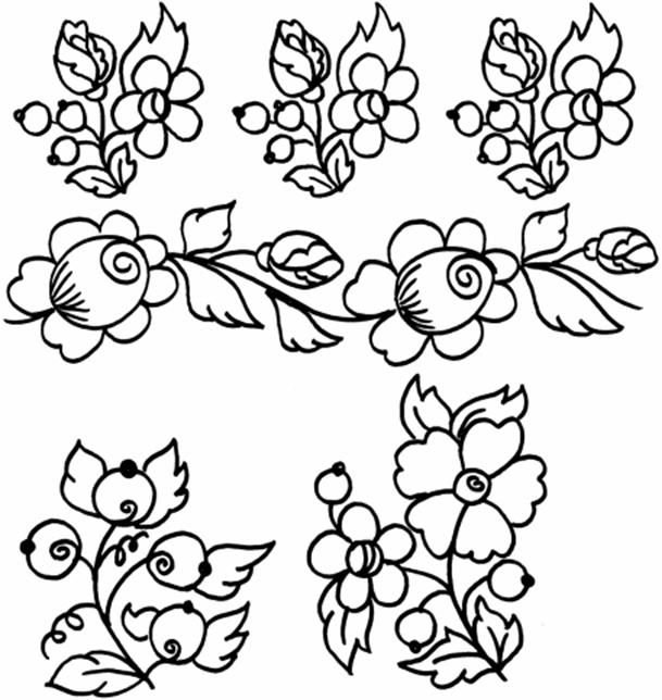 Полхов Майданская роспись растительный орнамент