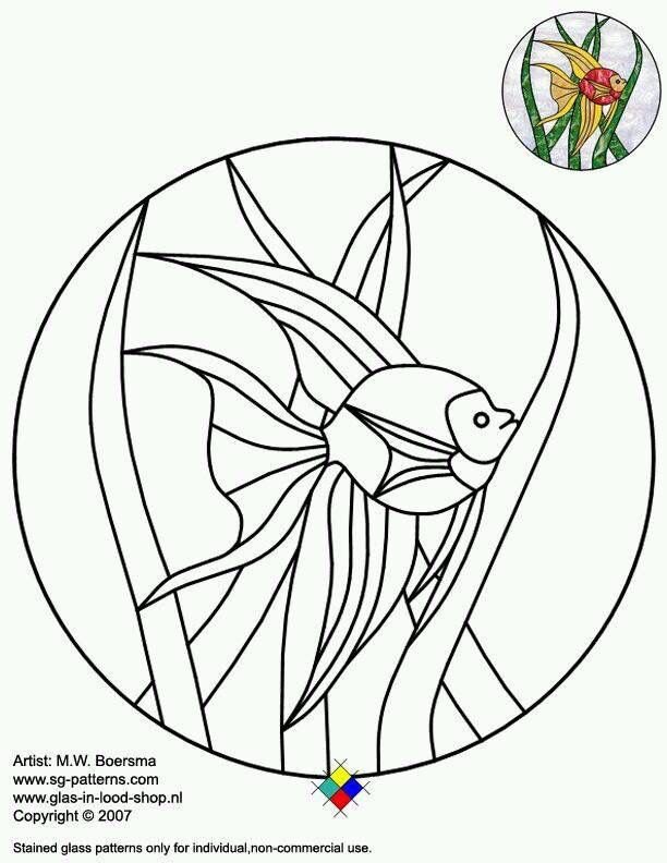 Трафарет для витража на стекле