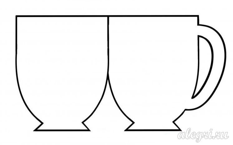 Кружка трафарет для вырезания