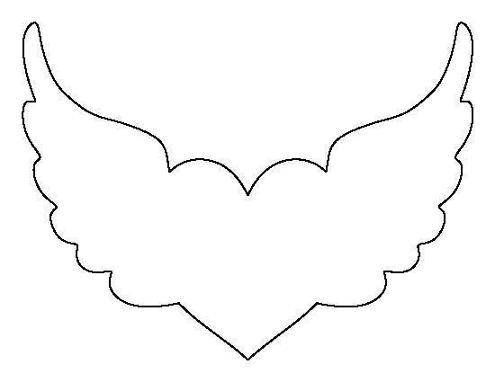 Крылышки трафарет