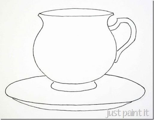 Трафареты посуды для рисования для детей