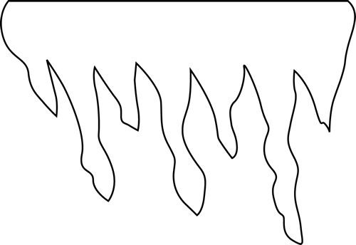 Трафарет сосульки для вырезания