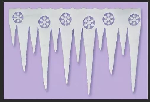 Сосульки трафарет