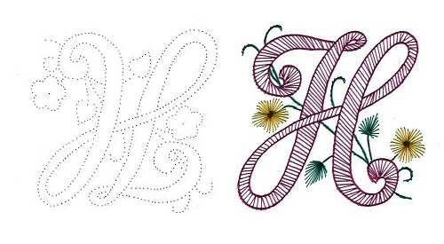 Вышивка гладью буквы русского алфавита