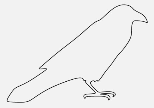 Трафарет Грача для детей