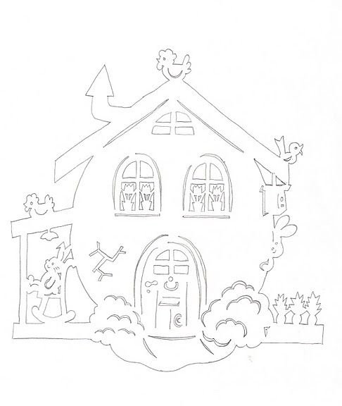 Вытынанка домик