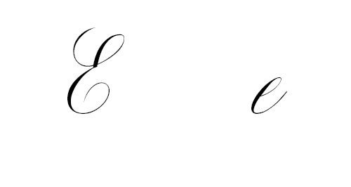 Буква е красивая прописная