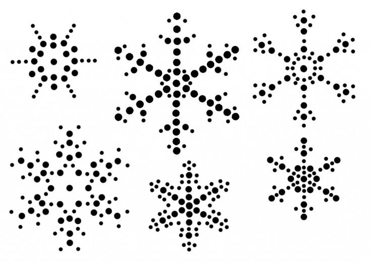 Снежинки точками