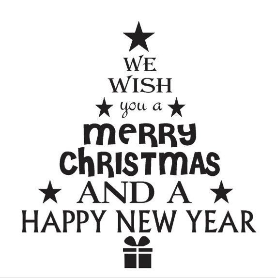 We Wish you a Merry Christmas трафарет