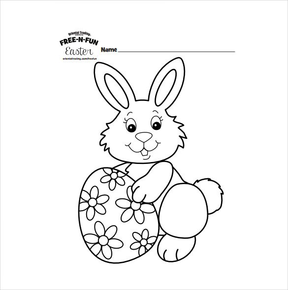 Шаблон зайца на Пасху