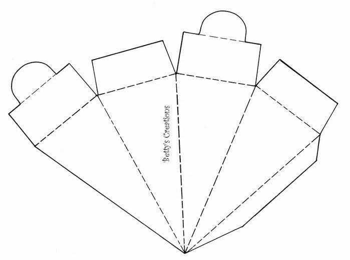 Развёртка коробочки для подарка