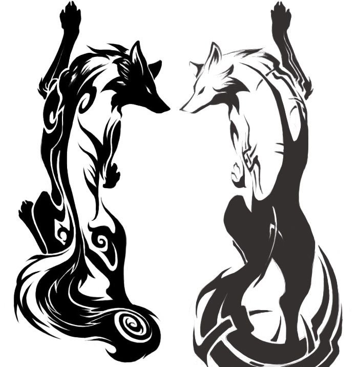 Кицунэ трайбл тату