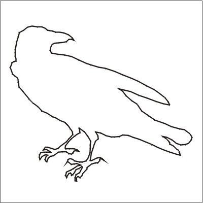 Ворона раскраска для детей