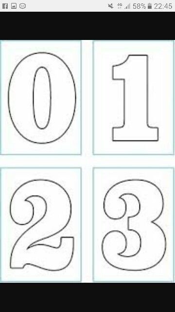 Трафарет для торта цифра 4