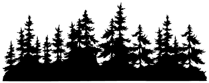 Силуэты елей