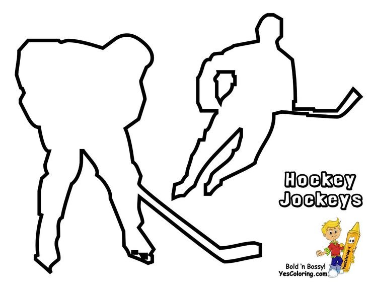 Хоккеист силуэт