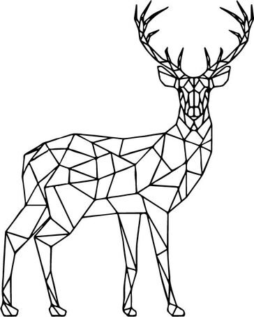 Олень геометрический рисунок