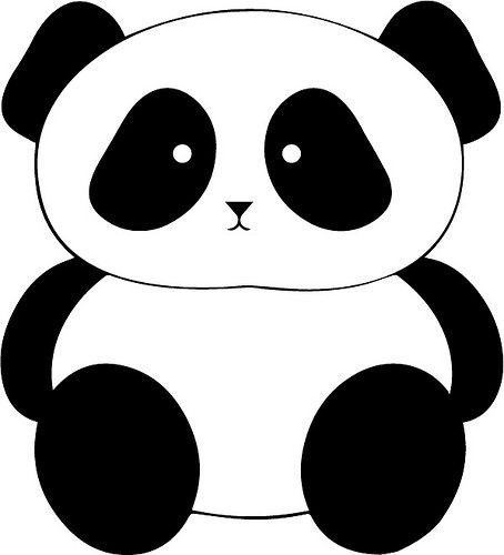 Панда рисунок для детей легкий