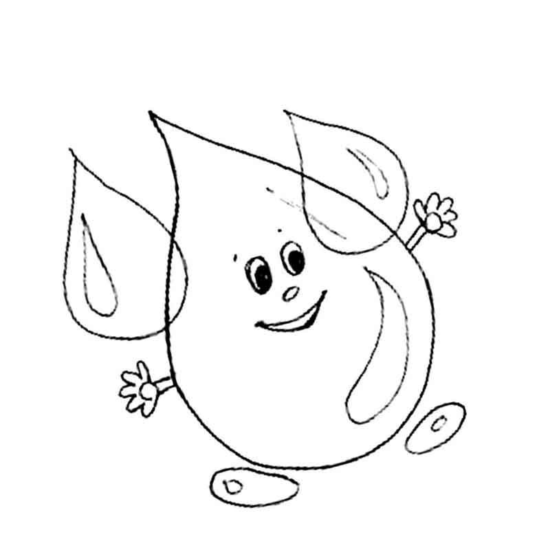 Капелька раскраска для детей