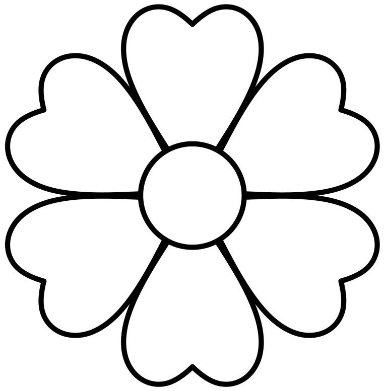 Ромашка раскраска