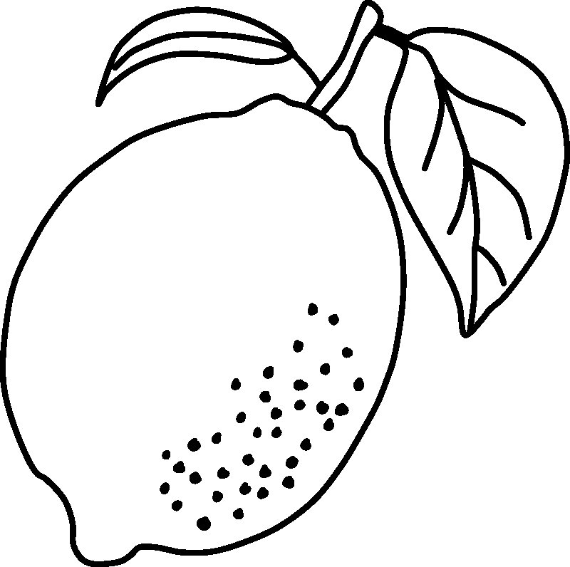 Лимон раскраска для детей