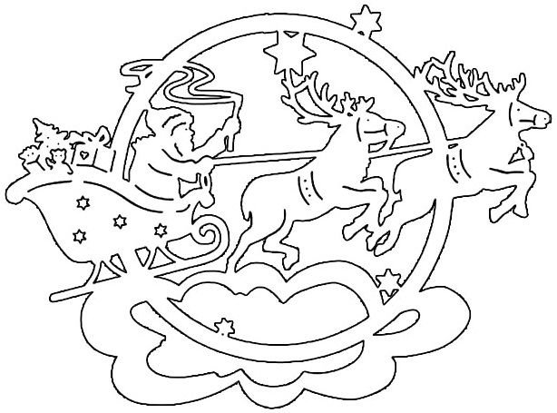 Новогодние вырезалки на окна