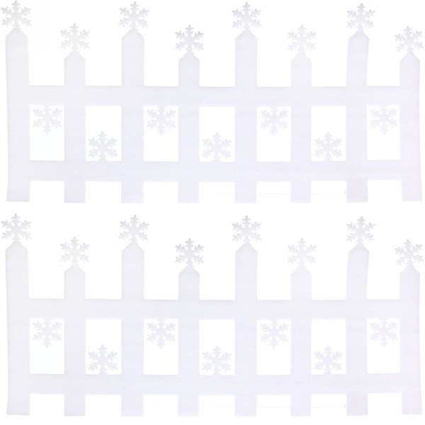 Трафарет новогодние забор